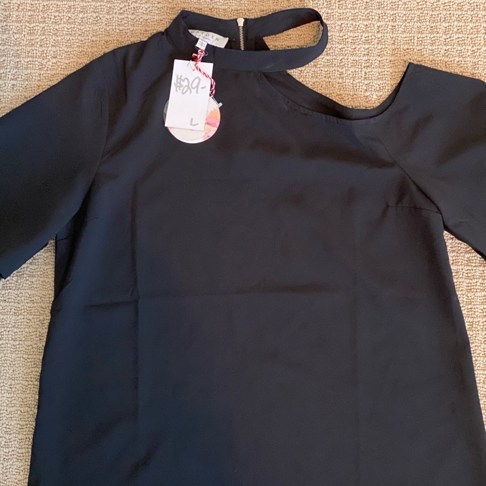 Black cut out top